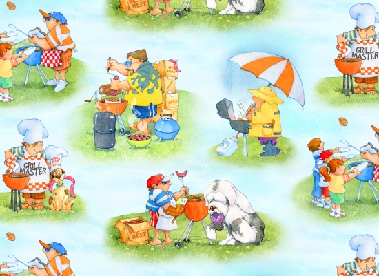 It's A Guy Thing - BBQ Fun Fabric